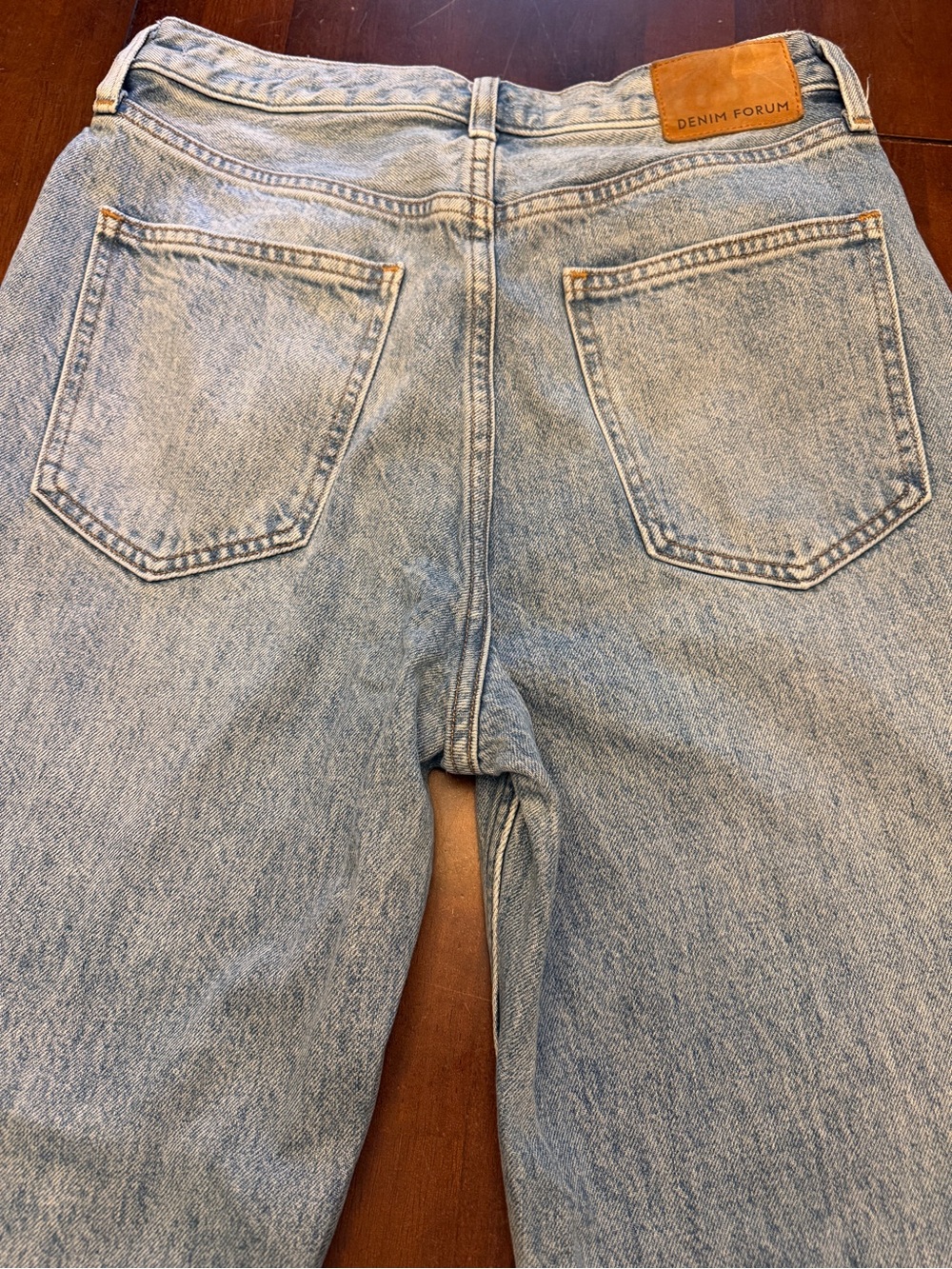 Denim Forum High-Rise Straight Jeans in Light Blue - Picture 12 of 13